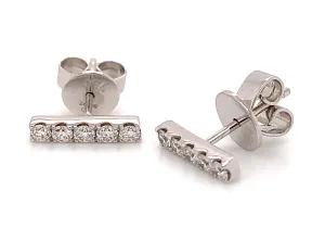 0.35 ct tw Bar Diamond Earrings