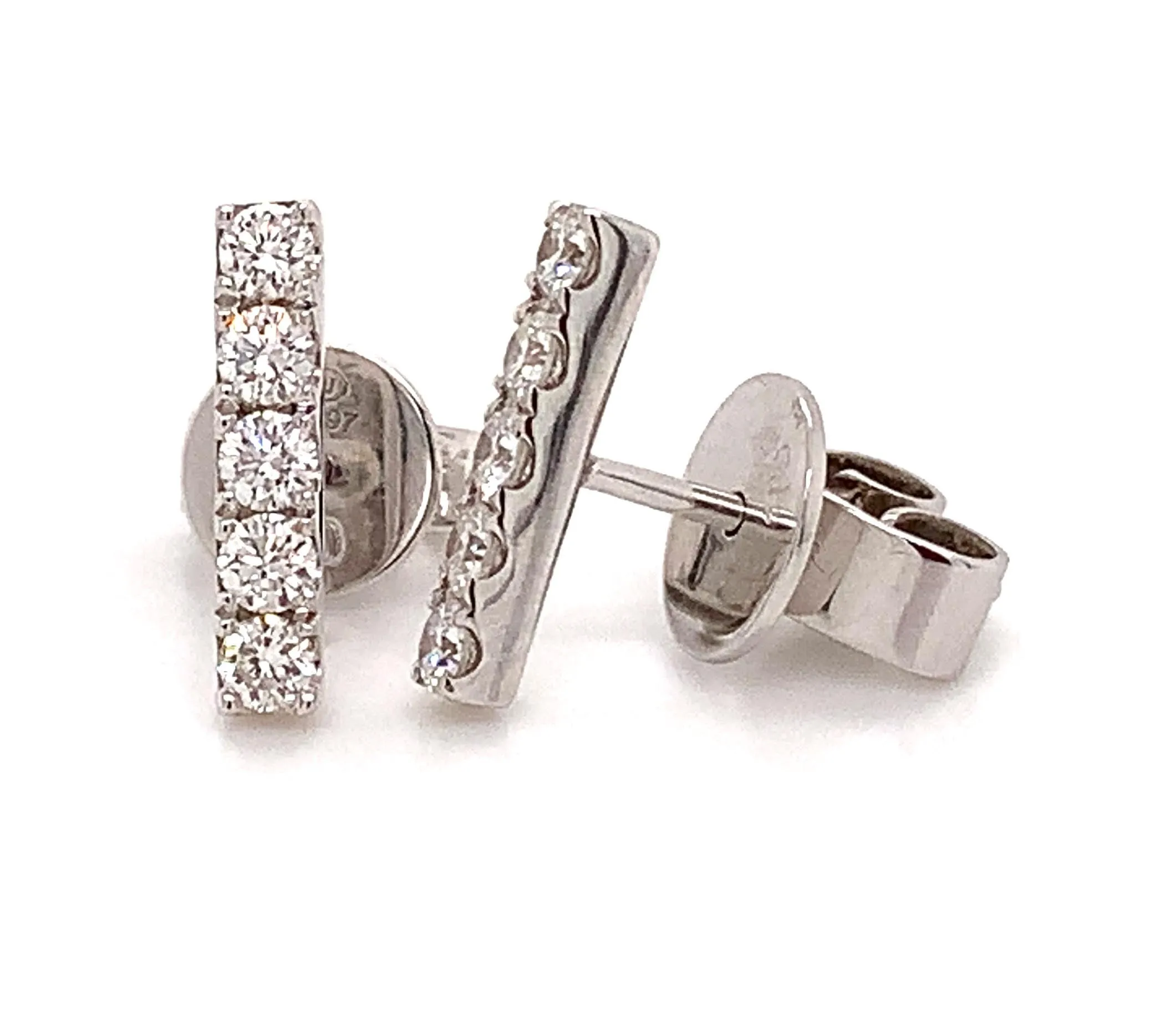 0.35 ct tw Bar Diamond Earrings
