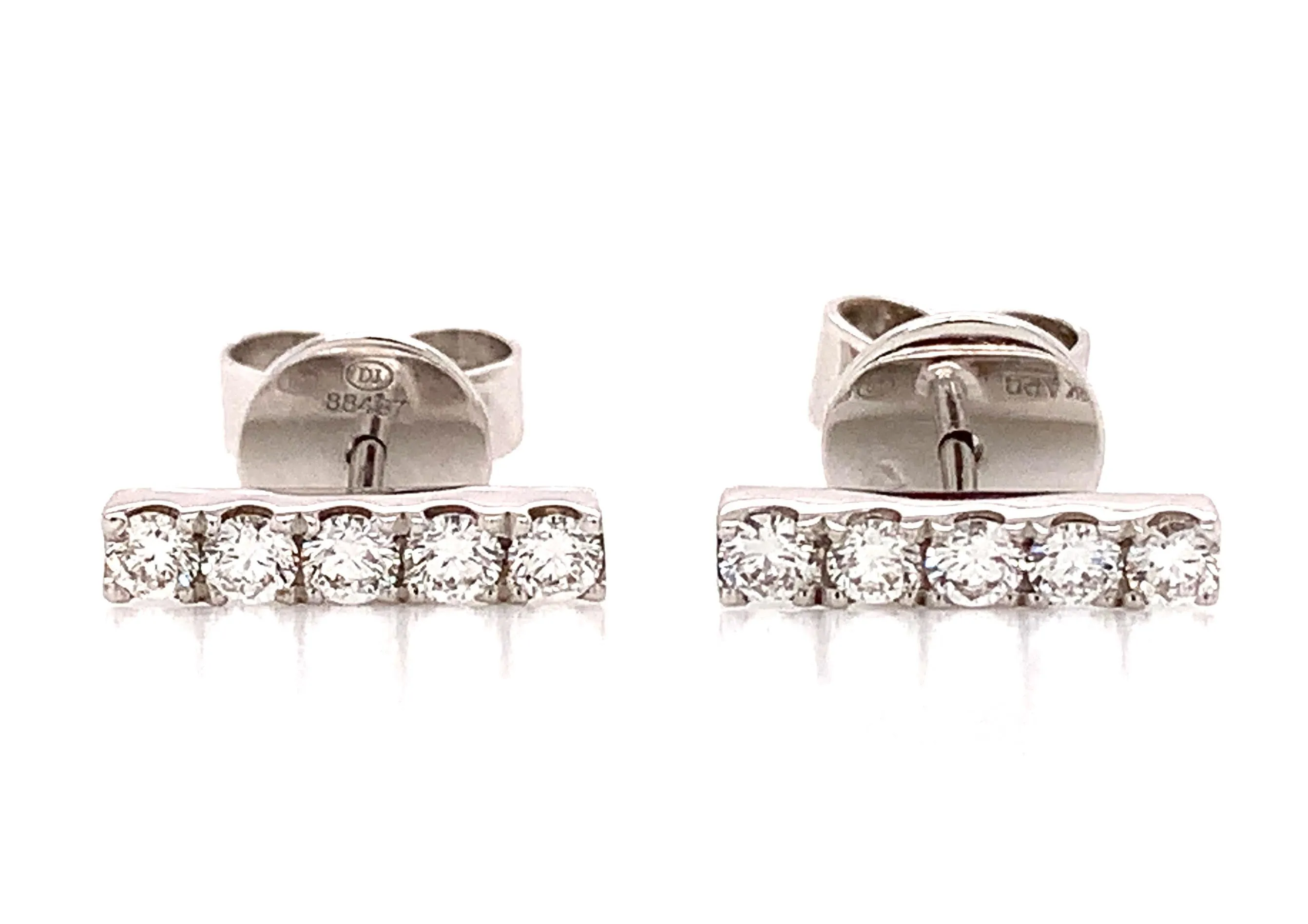 0.35 ct tw Bar Diamond Earrings