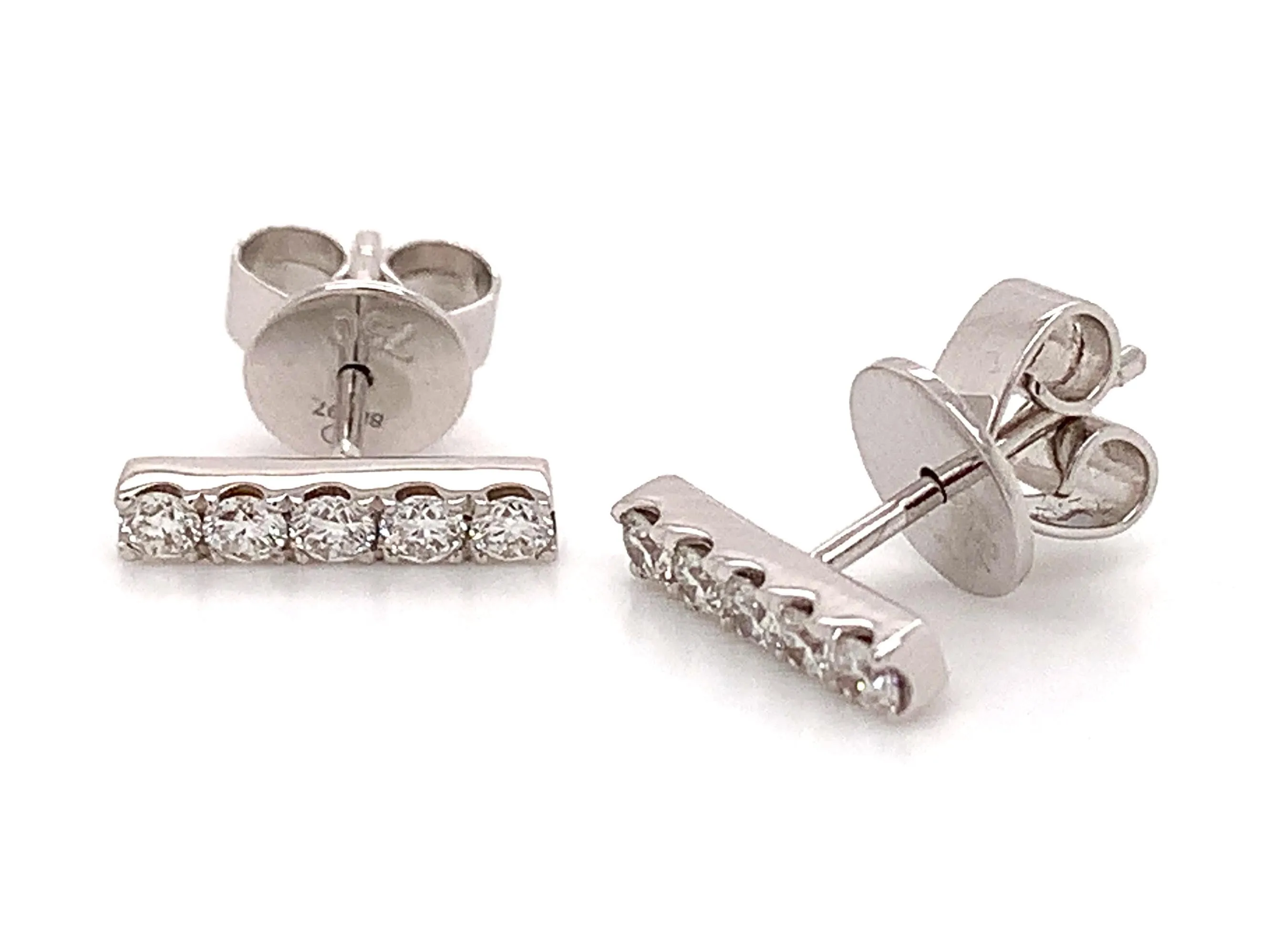 0.35 ct tw Bar Diamond Earrings