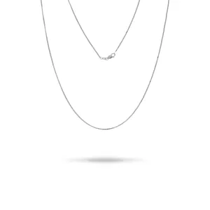 0.8mm Venetian Box Chain in White Gold