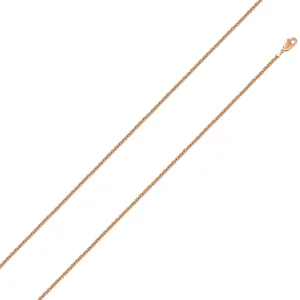 10K Rose Gold 0.5mm Cable Diamond Cut Chain