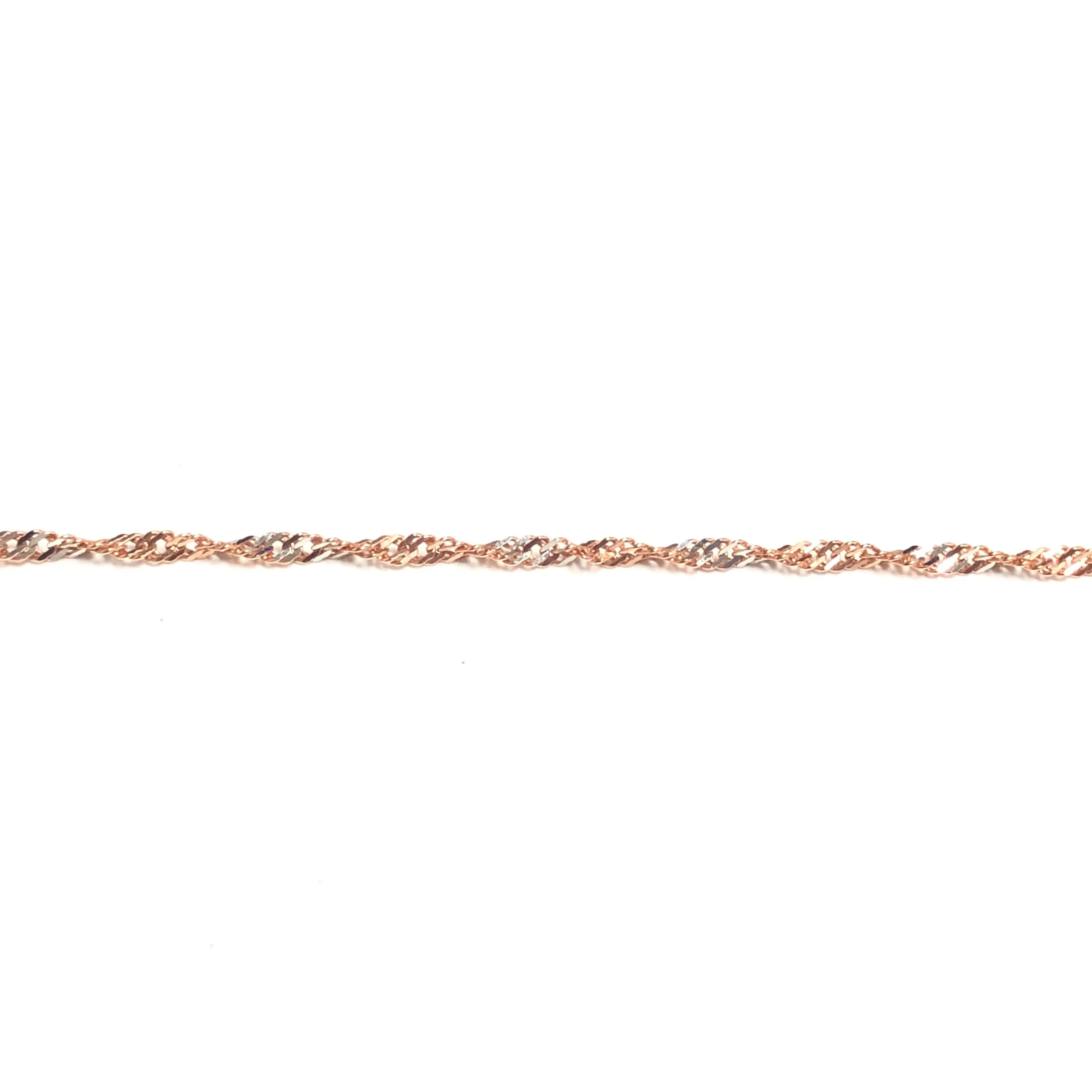 10K Rose Gold (2mm) Singapore Chain 16"
