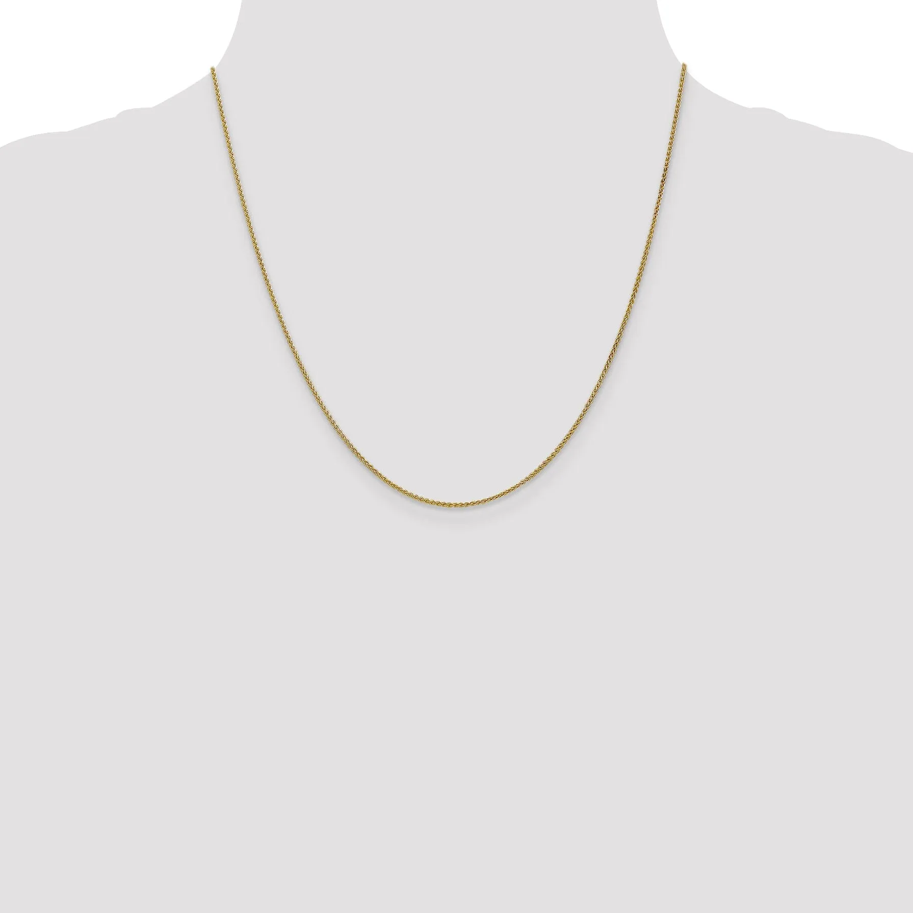 10k Yellow Gold 1.2mm Wheat Chain