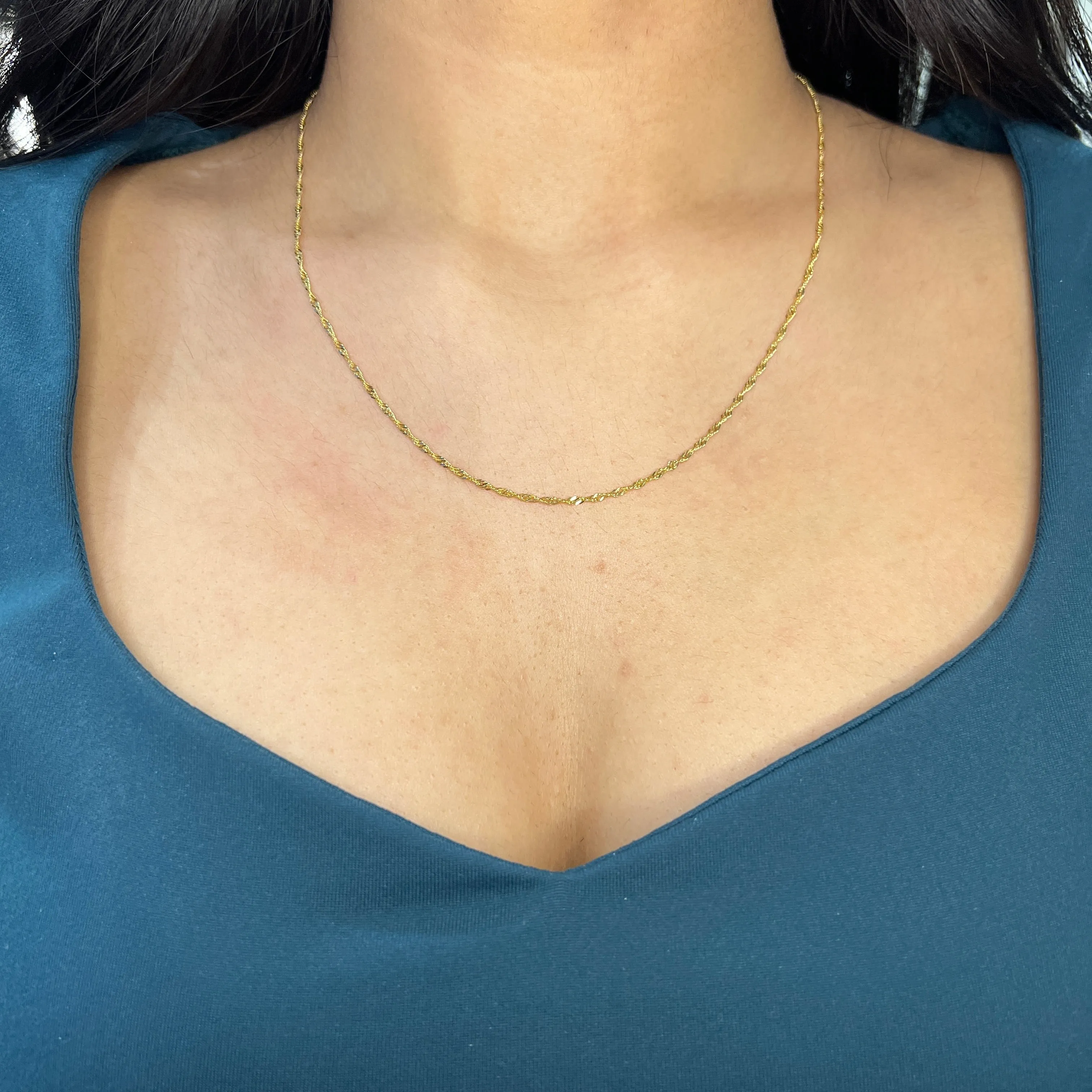 10K Yellow Gold (1.5mm) Singapore Chains