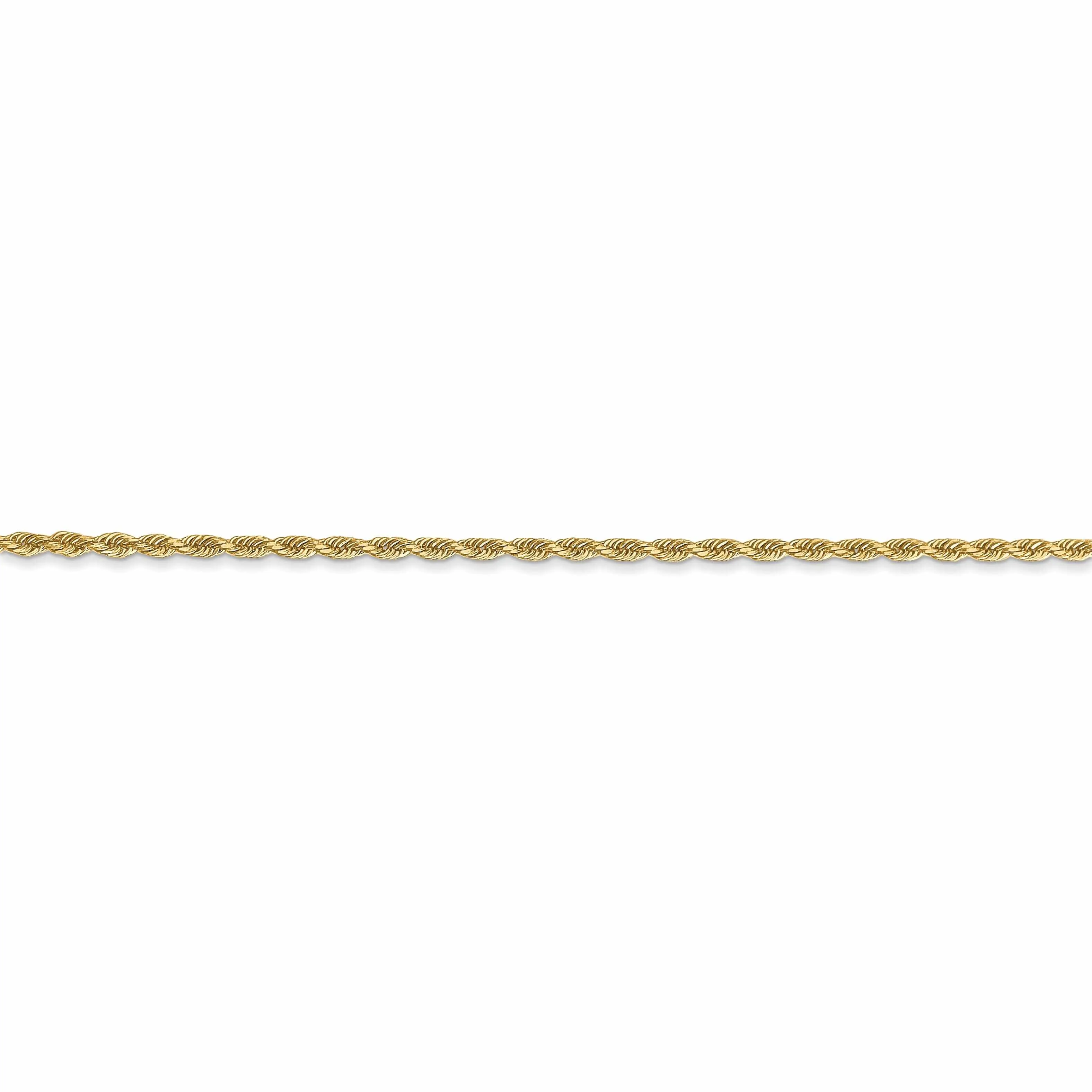 10k Yellow Gold 1.75mm D.C Rope Chain