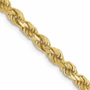 10k Yellow Gold 3.5mm D.C Rope Chain