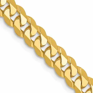 10k Yellow Gold 4.6mm Flat Beveled Curb Chain