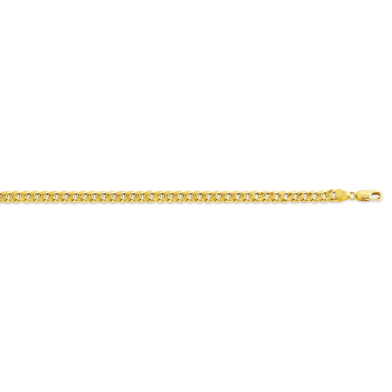 10K Yellow Gold (5.5mm) Semi Hollow Miami Cuban Link Chain (20" - 28")