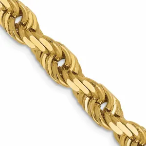10k Yellow Gold 6.00mm D.C Rope Chain