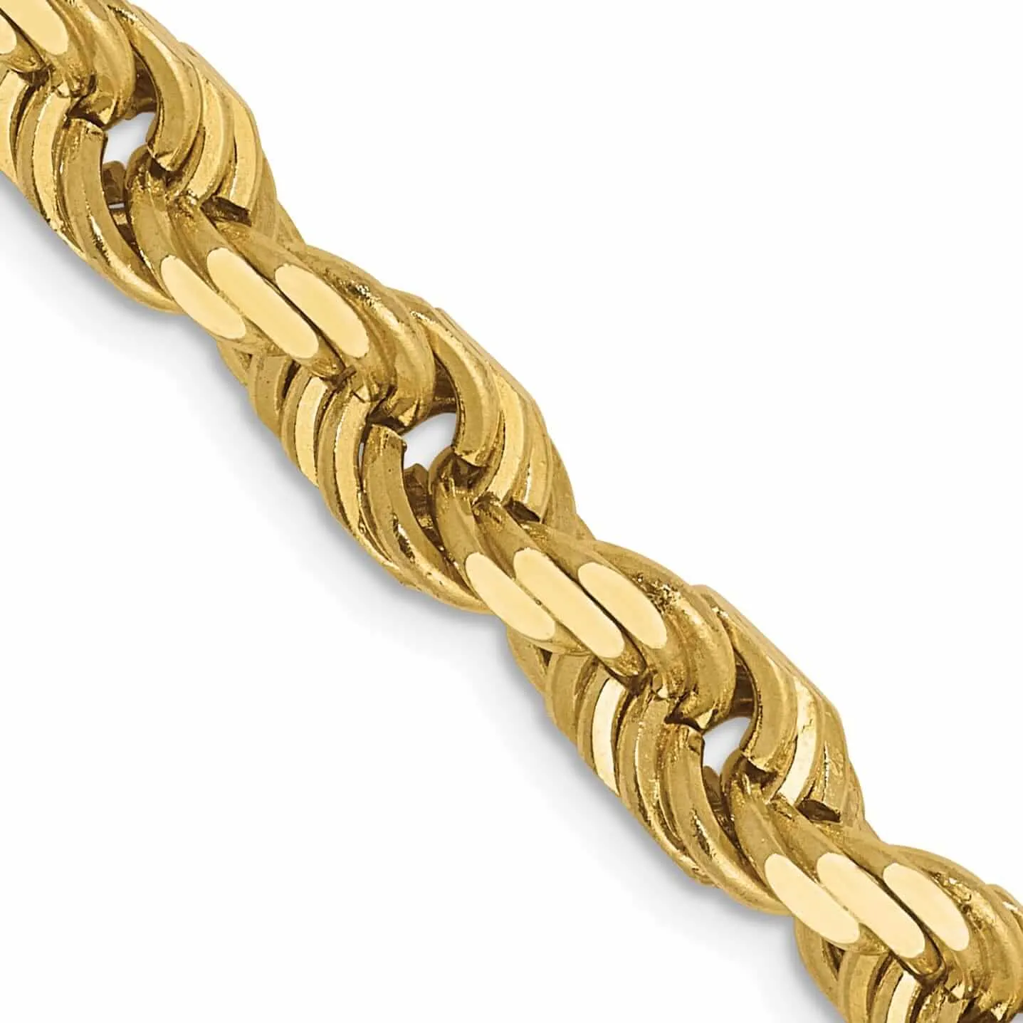 10k Yellow Gold 6.00mm D.C Rope Chain