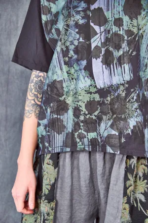 1171 Fiona Tee Blackest-Tropical Silhouette