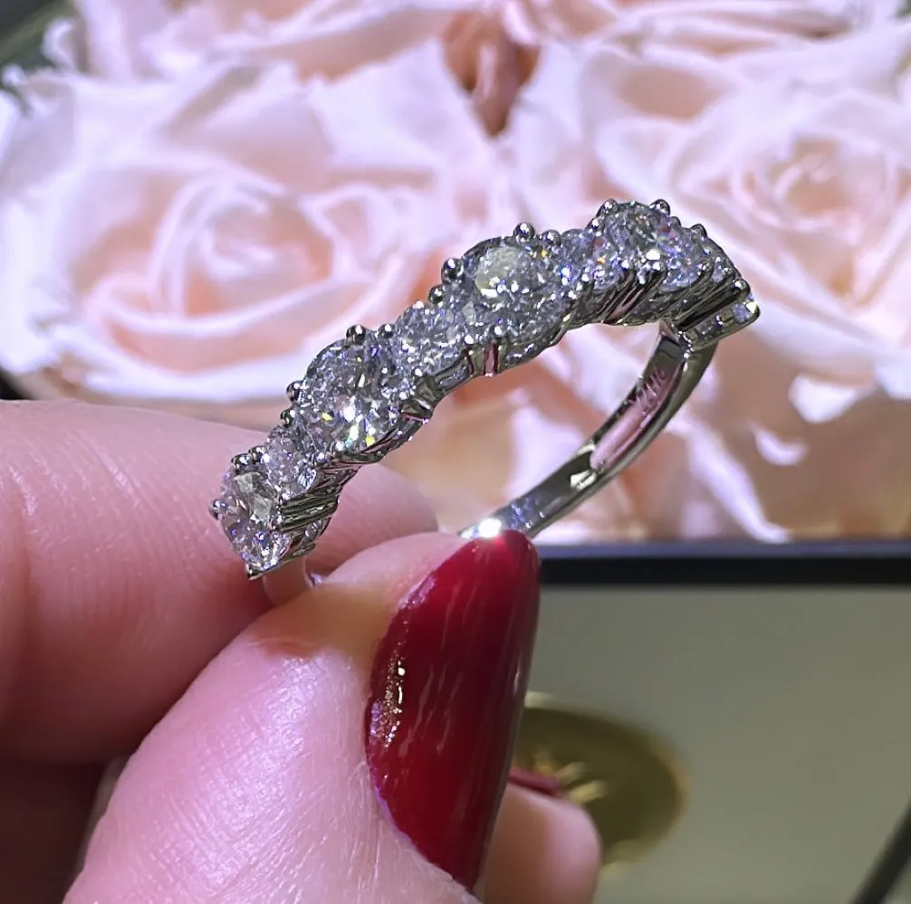 1.18ct tw Diamond Half Eternity Band Ring