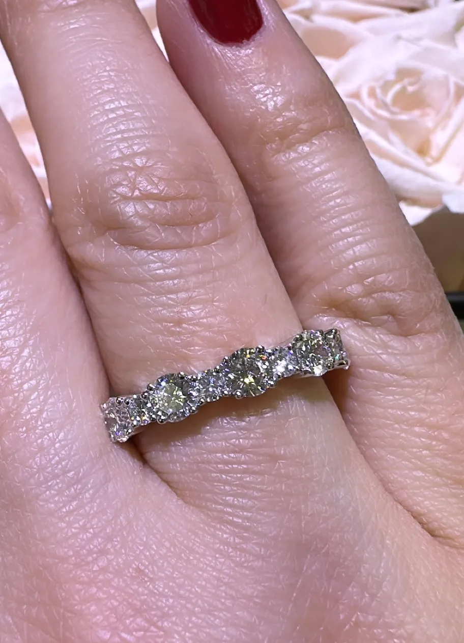 1.18ct tw Diamond Half Eternity Band Ring