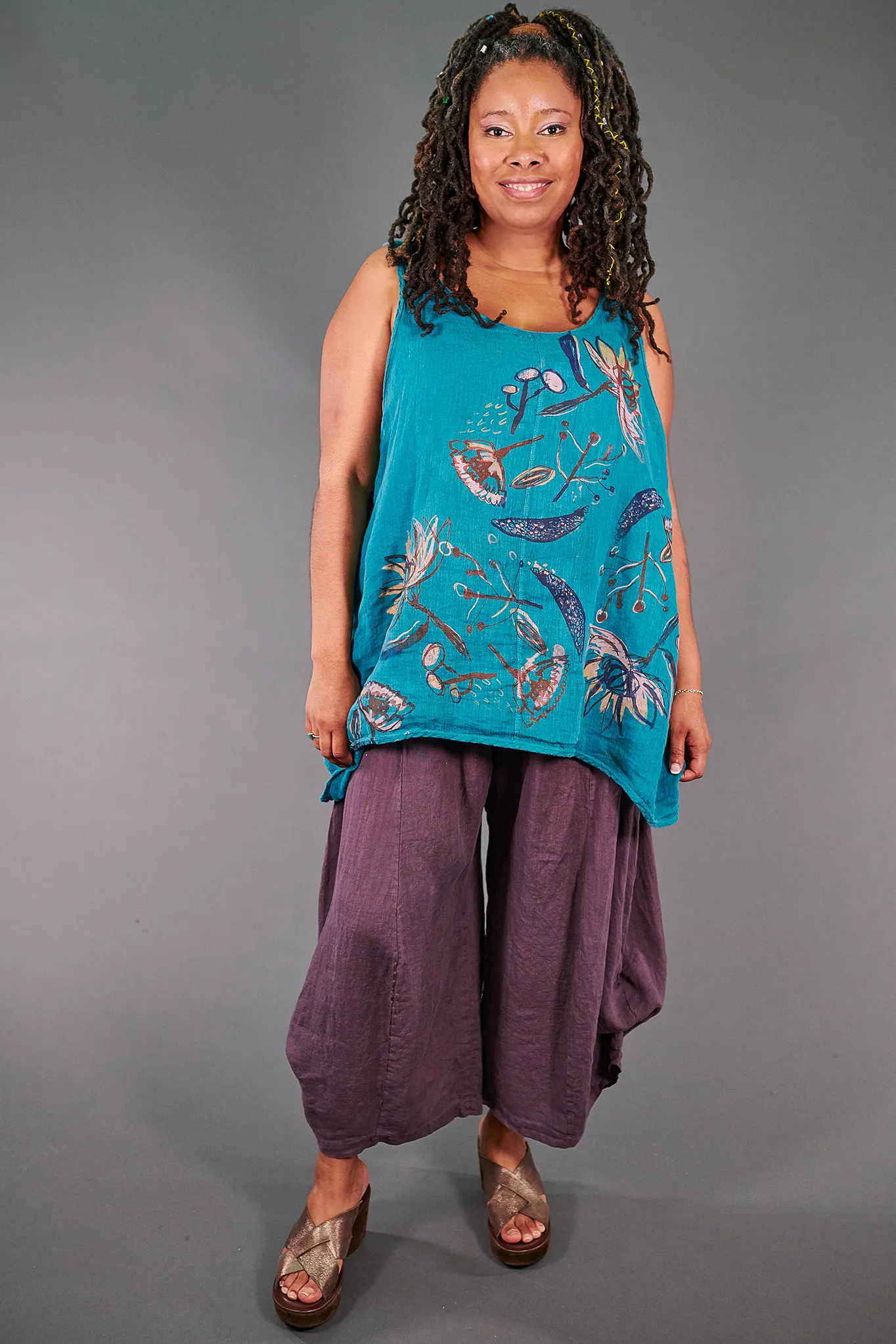1196 Swing Linen Tank-Harper-Matisse Garden