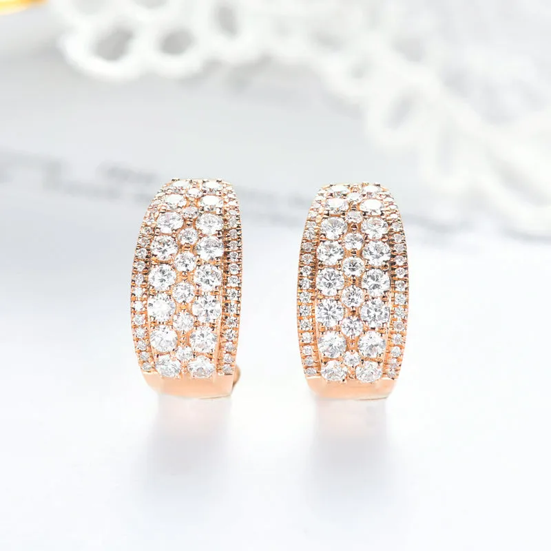 1.20CTW Diamond Latch Back Earrings