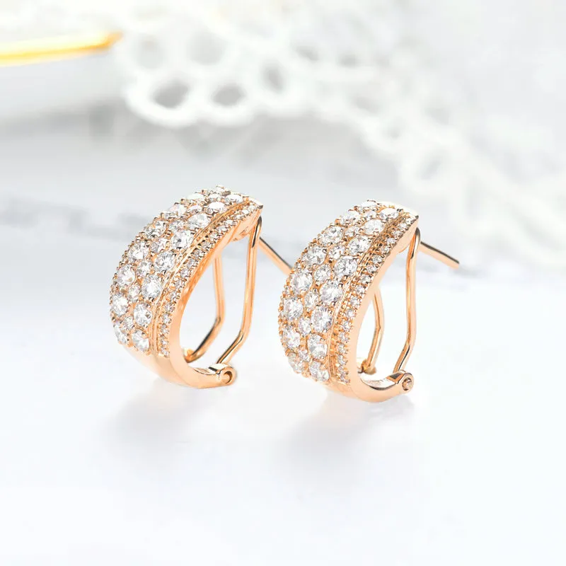 1.20CTW Diamond Latch Back Earrings