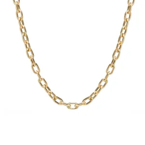 14k Gold XXL Square Oval Link Chain Necklace - SALE