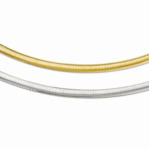 14k Two-tone Supreme Reversible Omega Necklace