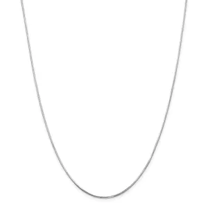 14k White Gold 0.9 mm Octagonal Snake Chain
