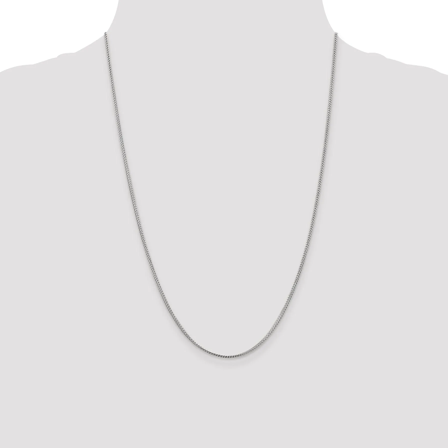 14K White Gold 1.1 mm Franco Chain