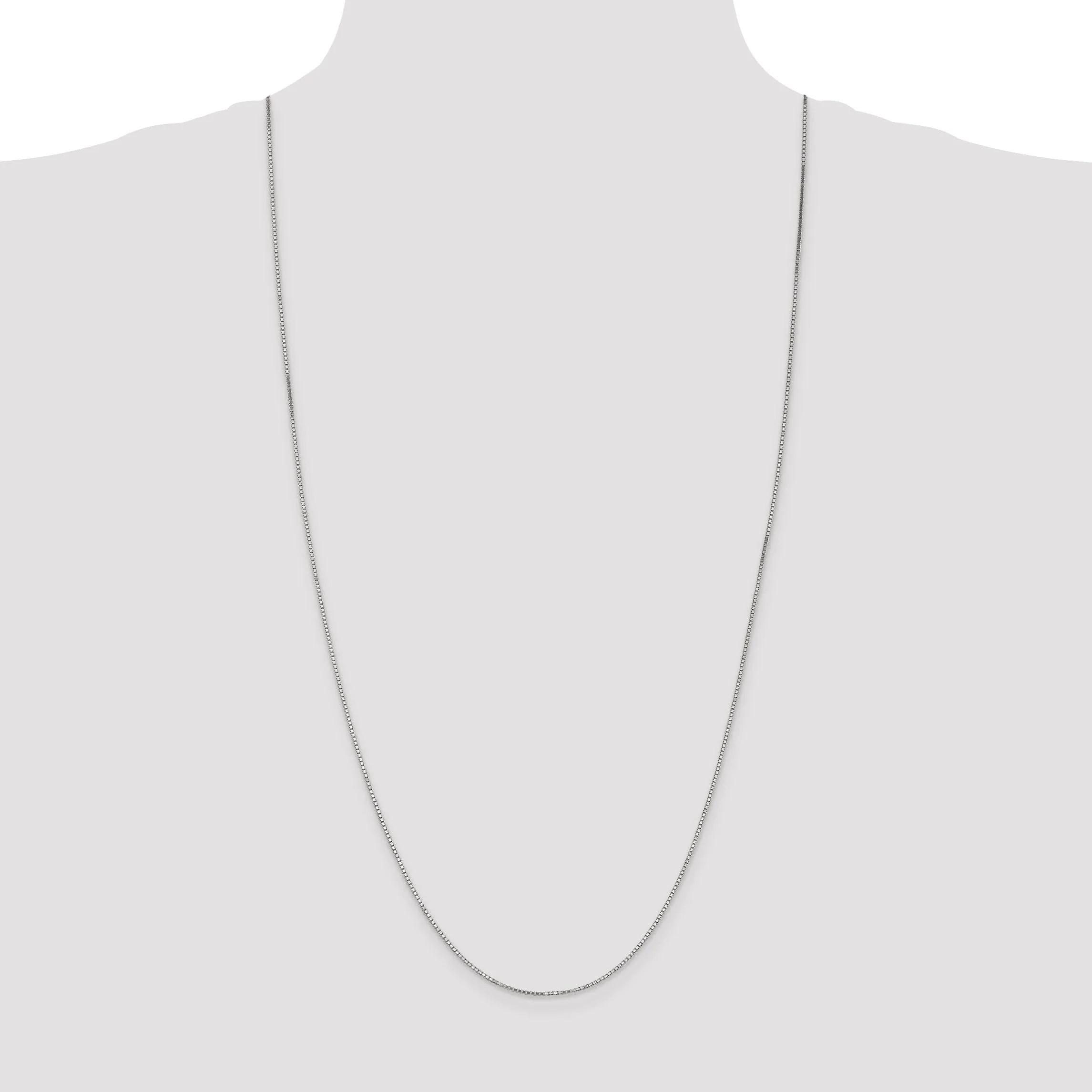 14K White Gold 1.2 mm Box Chain