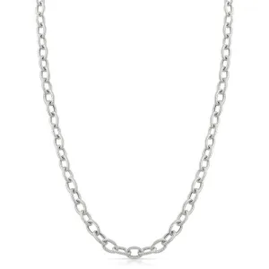 14K White Gold 2.5mm Textured Cable Chain