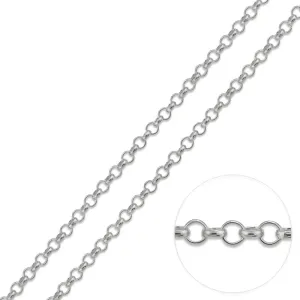 14K White Gold 2mm Rolo Chain