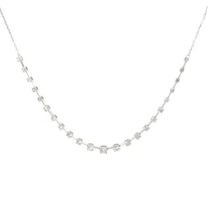 14K WHITE GOLD 3.10CT FVS2 DIAMOND NECKLACE