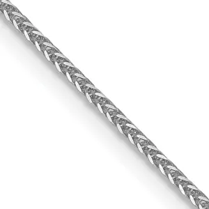 14K White Gold .8 mm D.C Quadra Wheat Chain