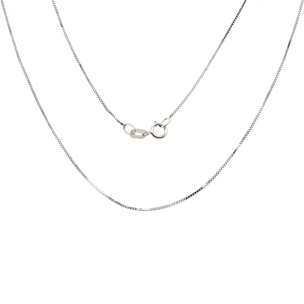 14K White Gold Box Chain 1.1 Grams