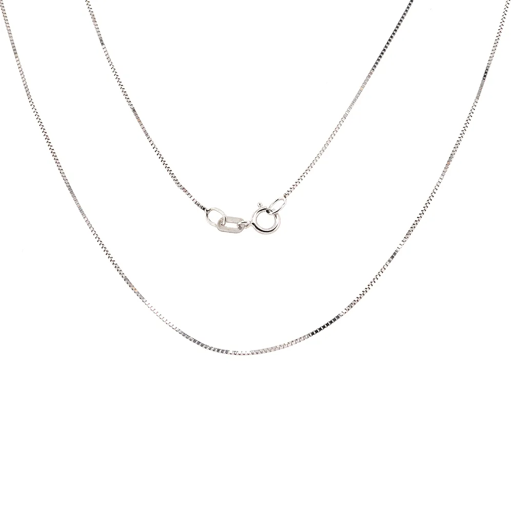 14K White Gold Box Chain 1.45 Grams