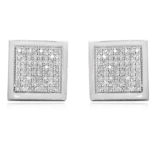 14K White Gold Diamond Stud Earrings 0.50 Ctw