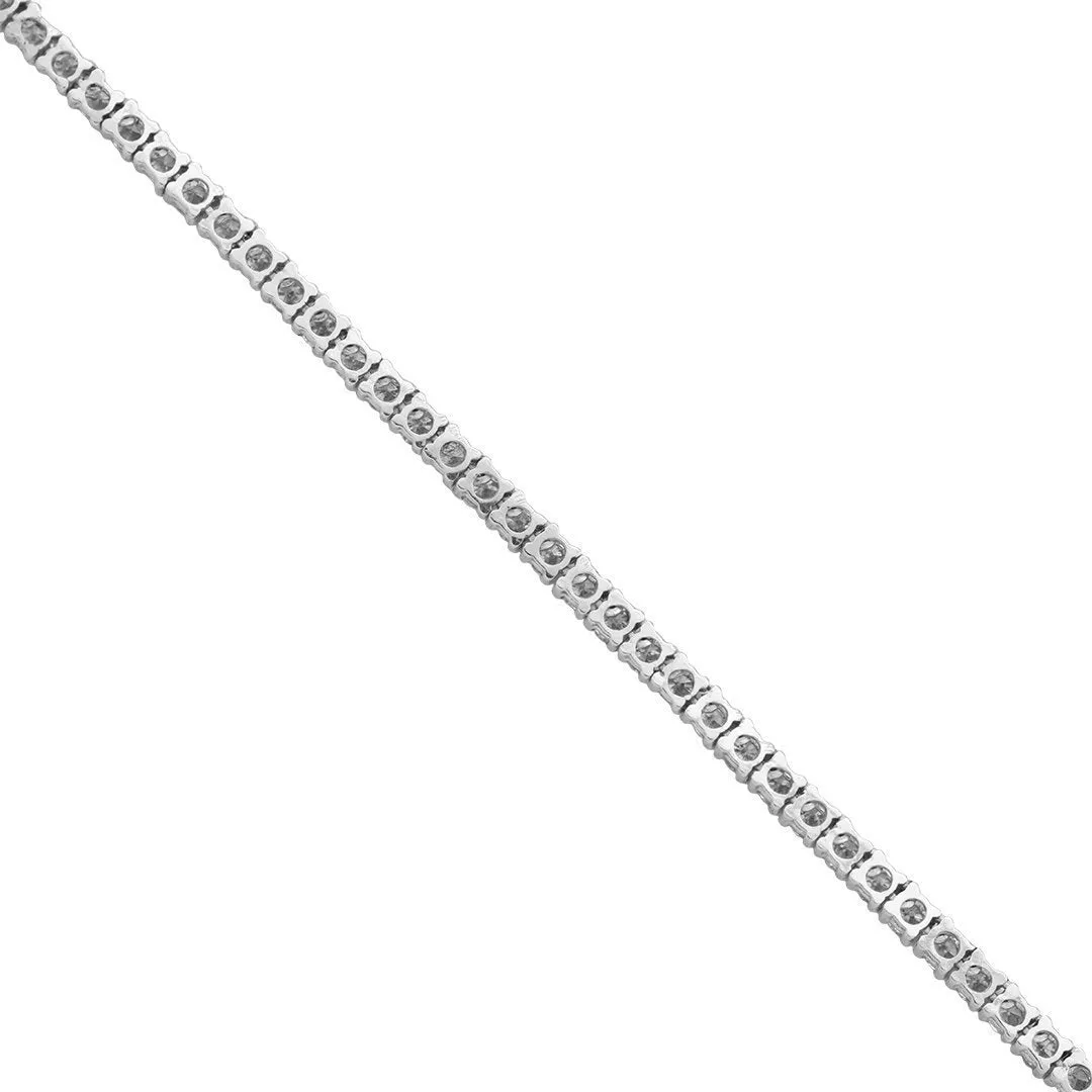 14k White Gold Diamond Tennis Chain 2 mm 4.5 Ctw