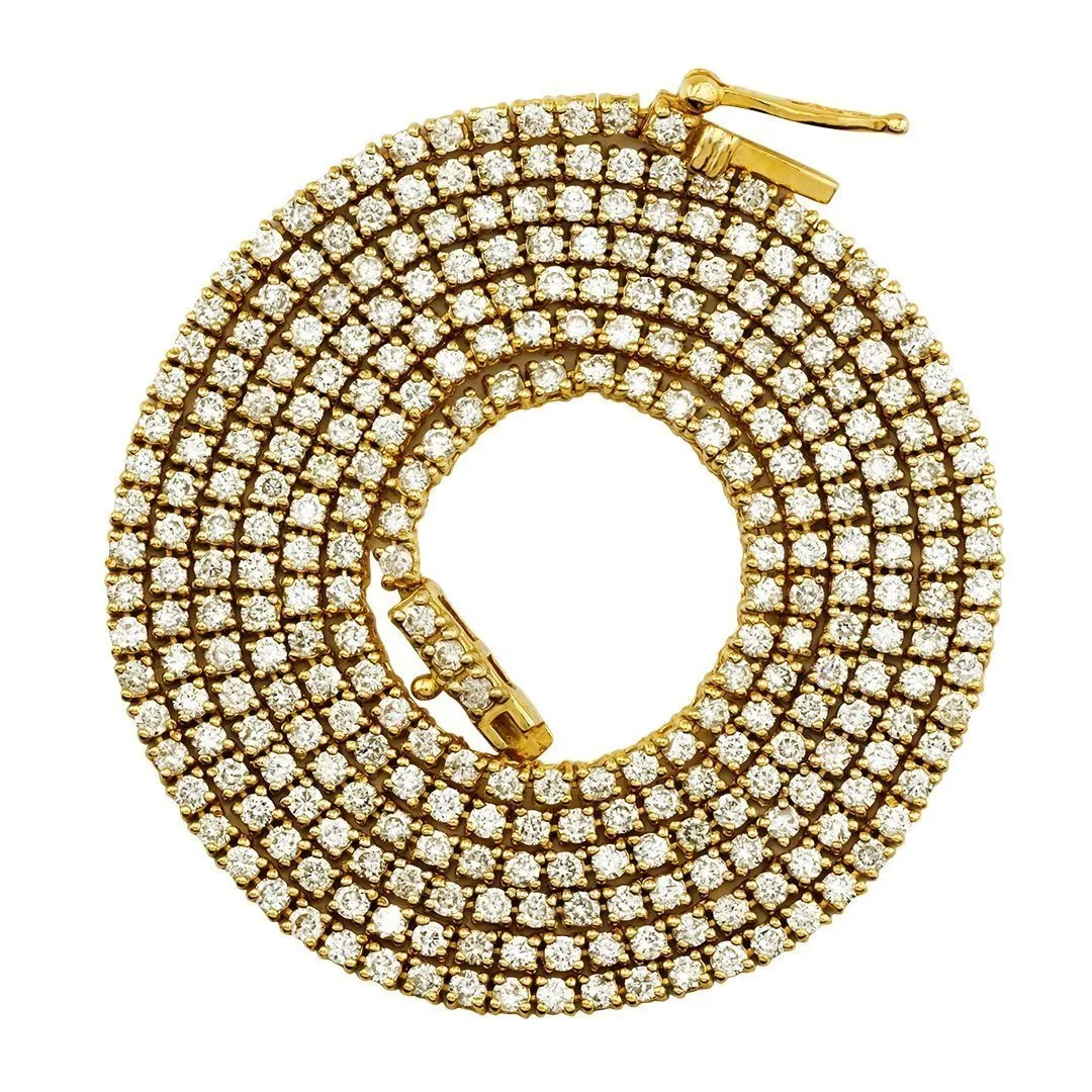 14k White Gold Diamond Tennis Chain 2 mm 4.5 Ctw