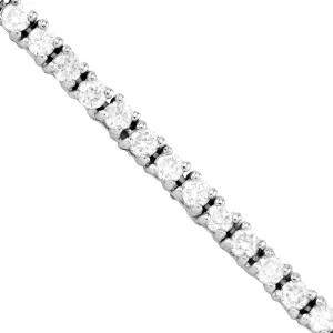 14k White Gold Diamond Tennis Chain 2 mm 4.5 Ctw