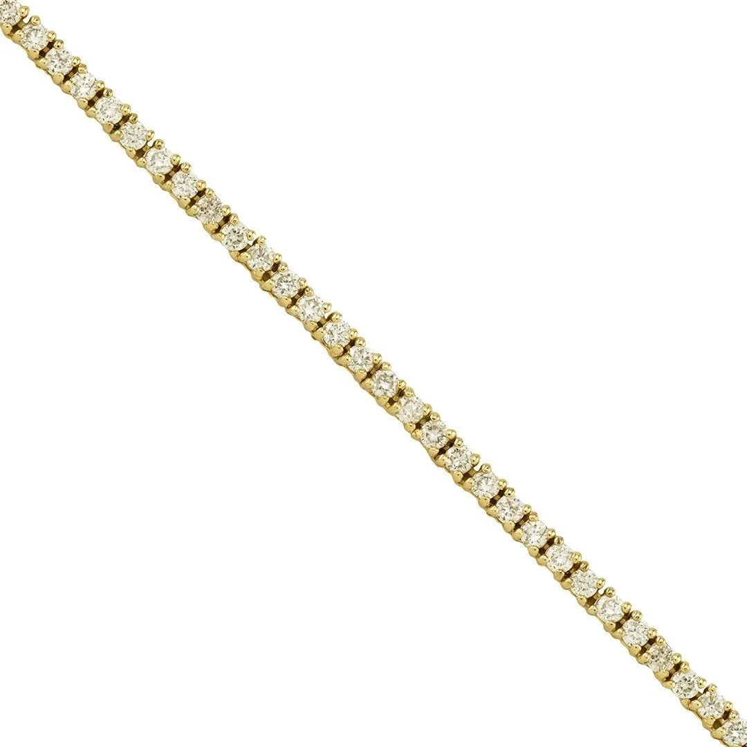 14k White Gold Diamond Tennis Chain 2 mm 4.5 Ctw