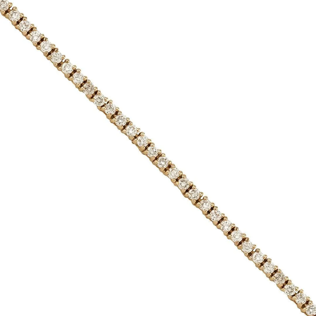 14k White Gold Diamond Tennis Chain 2 mm 4.5 Ctw