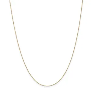 14k Yellow Gold 0.75mm Round Link Cable Chain