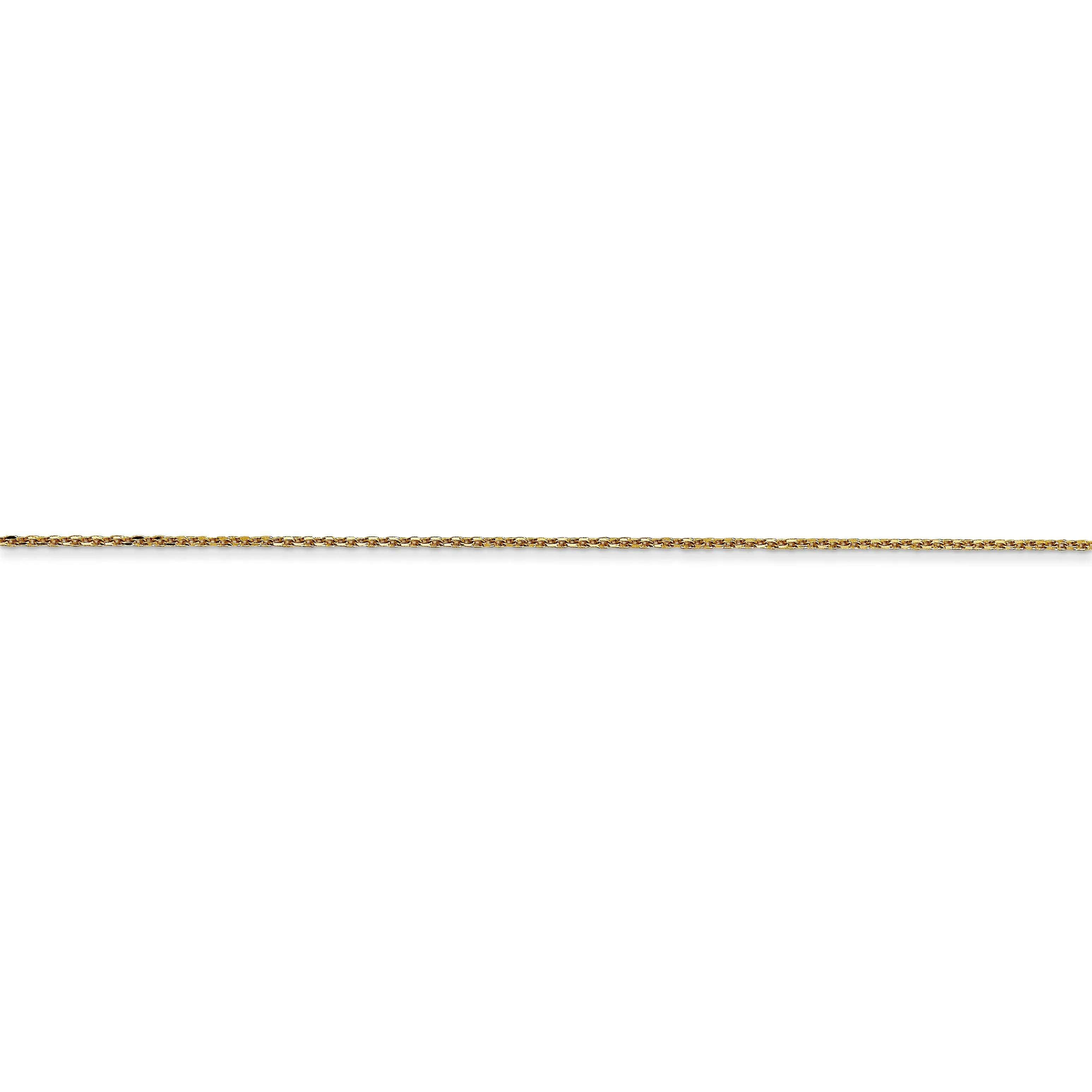 14k Yellow Gold 0.75mm Round Link Cable Chain