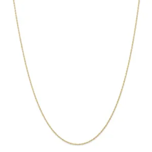 14K Yellow Gold 0.95mm Carded Cable Rope Chain