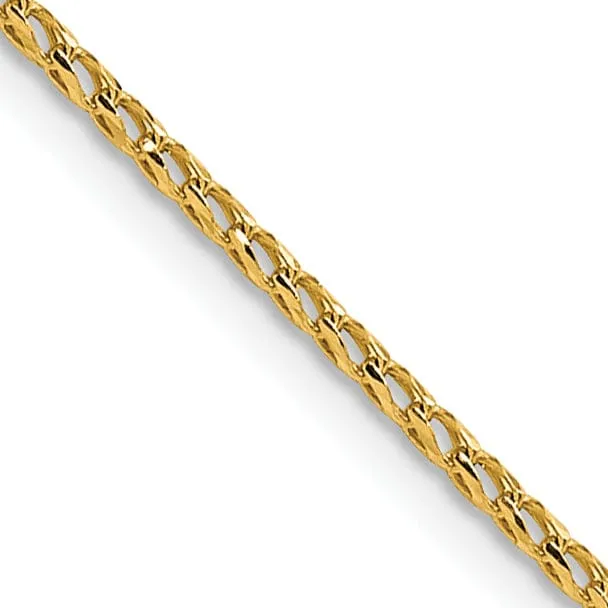 14k Yellow Gold 1 mm D.C Open Franco Chain