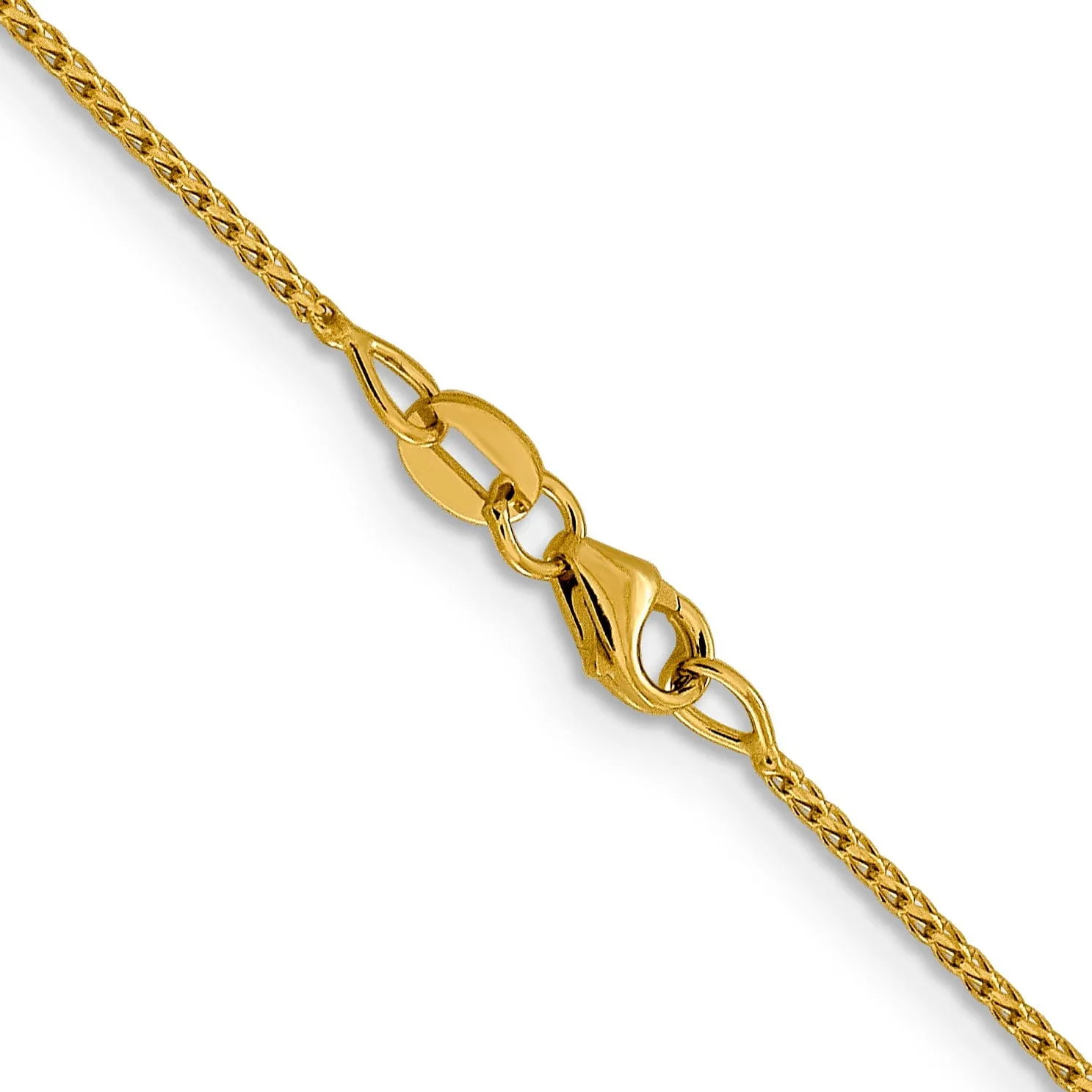 14k Yellow Gold 1 mm D.C Open Franco Chain