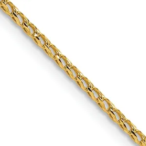 14k Yellow Gold 1 mm D.C Open Franco Chain