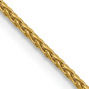 14k Yellow Gold 1.0mm Diamond Cut Wheat Chain