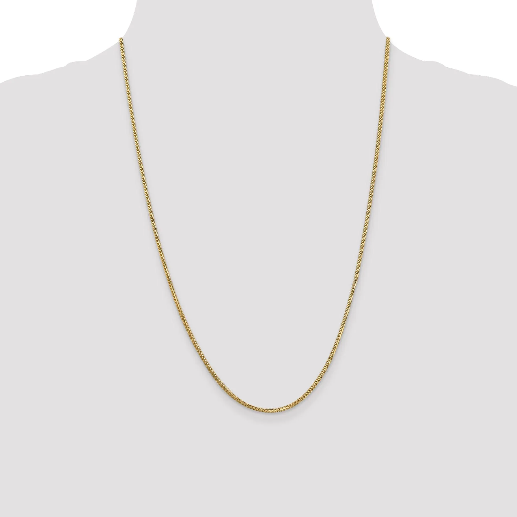14k Yellow Gold 1.25 mm Franco Chain