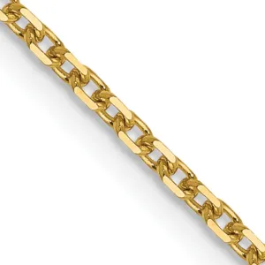 14k Yellow Gold 1.5 mm Diamond Cut Rolo Chain