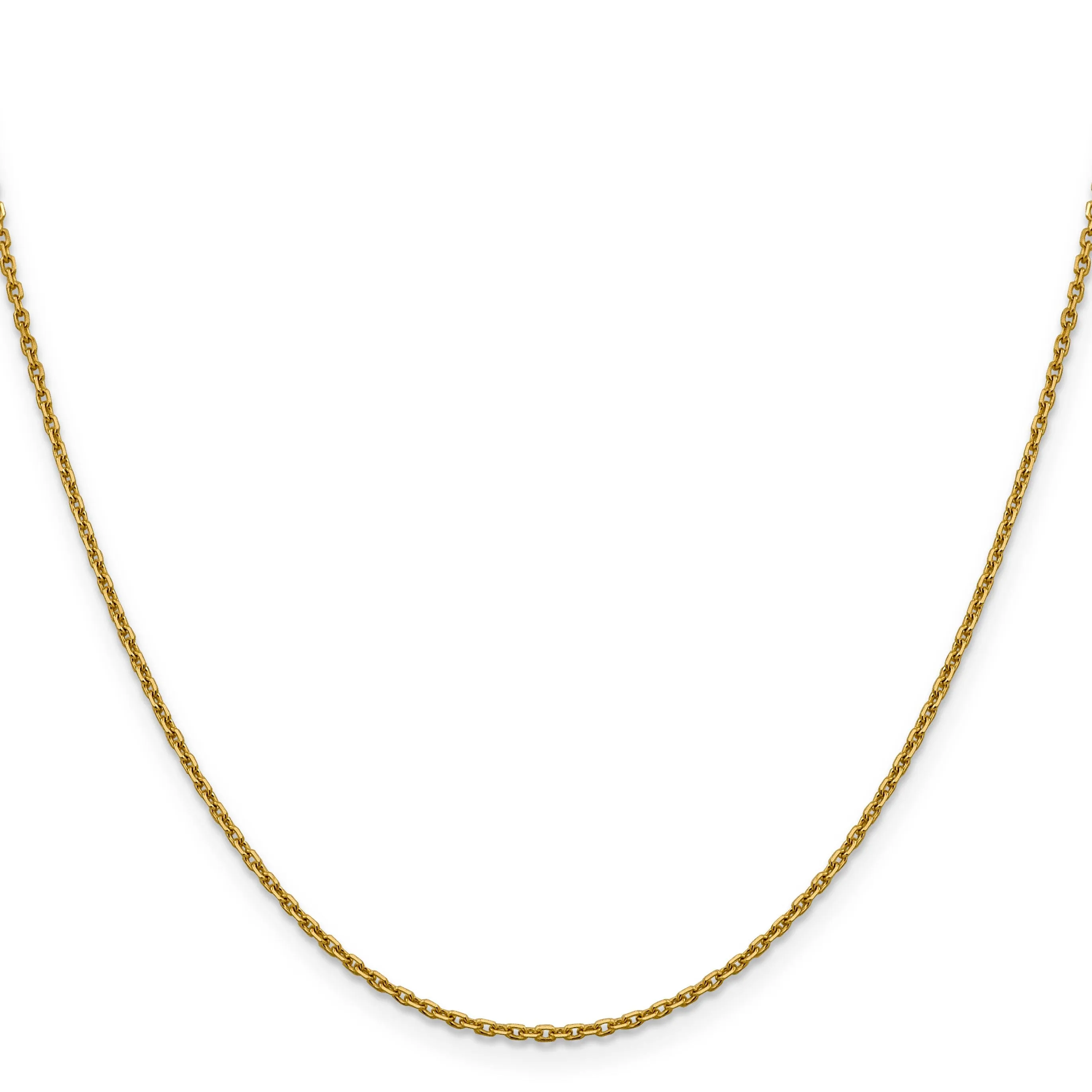 14k Yellow Gold 1.5 mm Diamond Cut Rolo Chain