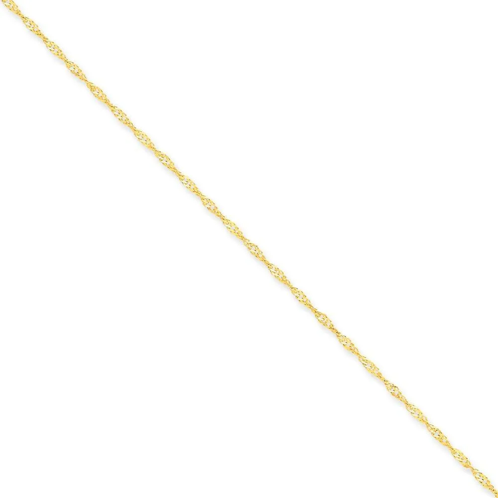 14k Yellow Gold 1.60m Polished Singapore Chain