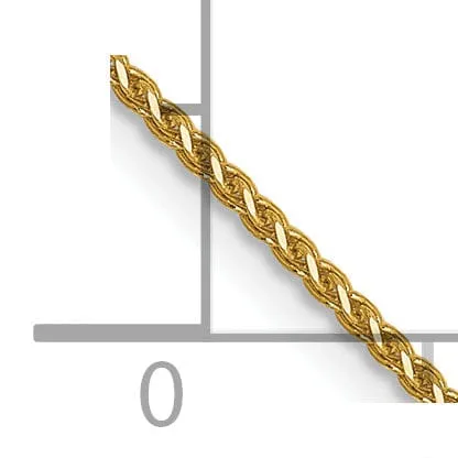14k Yellow Gold 1mm Solid D.C Spiga Chain